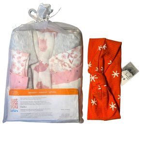 Carter’s baby boy 4 piece body suit 6m NWT and One Hair Band
